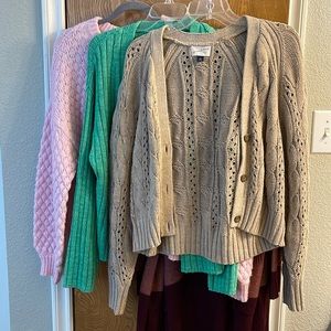 Sweaters - 2 A New Day/Universal Thread (pink and maroon stripe cardigan remain)